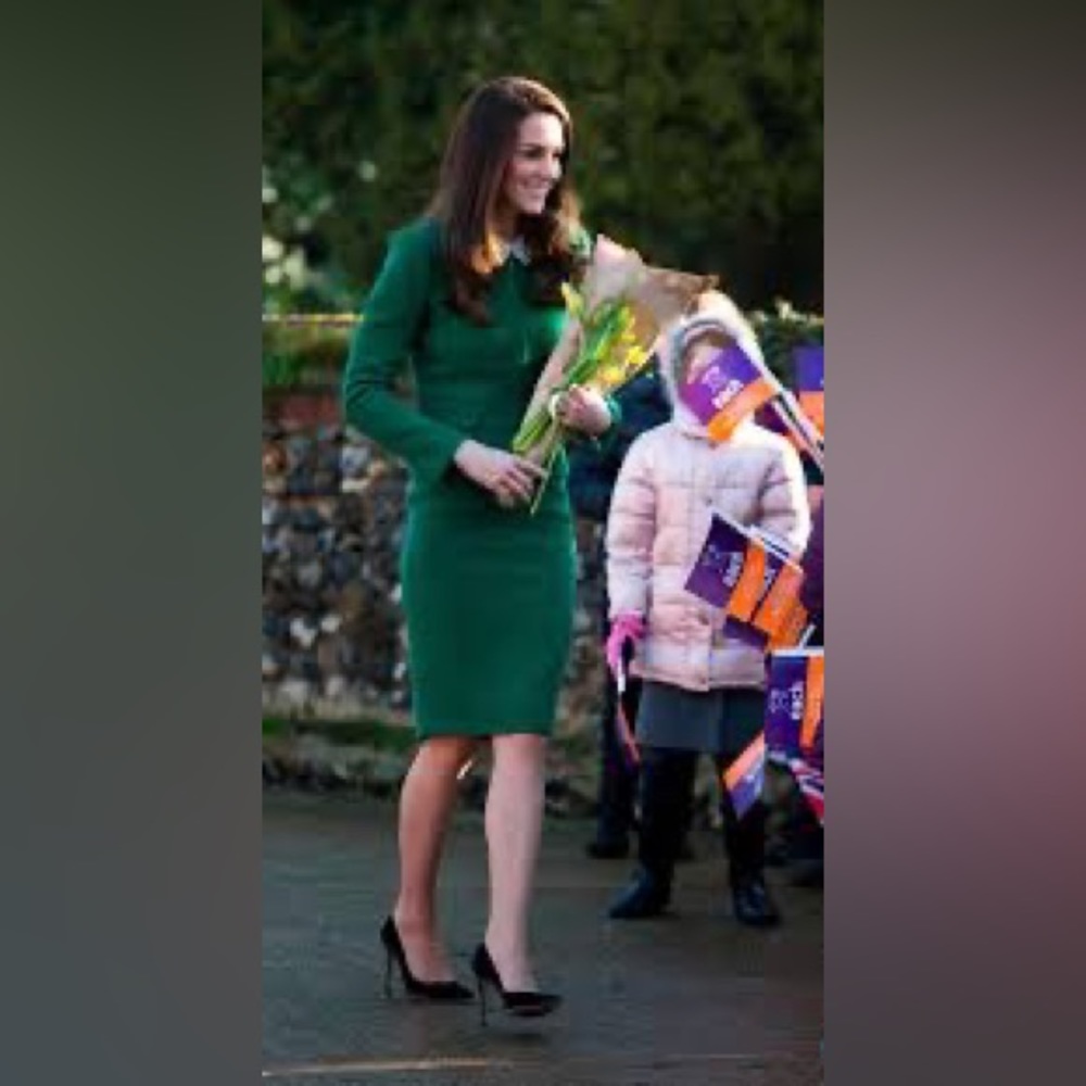 Hobbs US 4 green suit ASO Kate Middleton 2 piece royal
